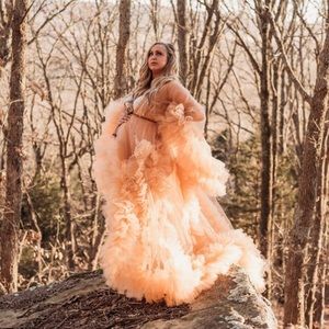 Tulle maternity robe/gown